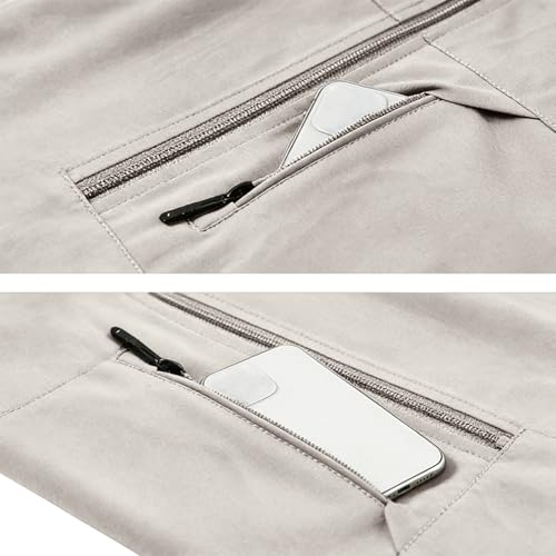 Mens Golf Vest Waterproof Fishing Shirt Zip Up Sleeveless Jacket with Pockets Outdoor Camping Hiking Shirts Travel Photo Vest - color: A02 Beige, size: Small