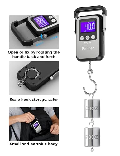 Fish Scale, Max 130lbs Fishing Scale,Multi-Mode Pound/Ounces & Kilograms,LCD Display - style: Silver USB