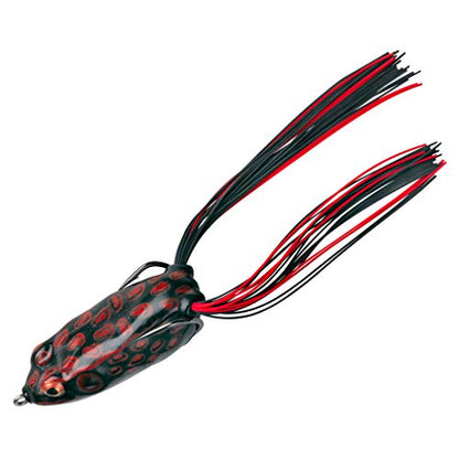 Booyah Pad Crasher Topwater Bass Fishing Hollow Body Frog Lure with Weedless Hooks - color: Kuro Frog
