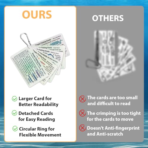 12 Ways to Tie Fishing Hook Card – Essential Fishing Knots for Hooks & Tackle – Waterproof Pocket Guide with Step-by-Step Instructions