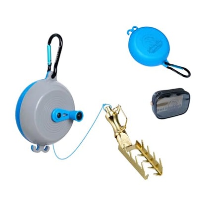 Lures Device Hard Baits Equipment with 30M Line Fishing Retrievers Savers Accessories Hard Equipment with Line - color: blue gray