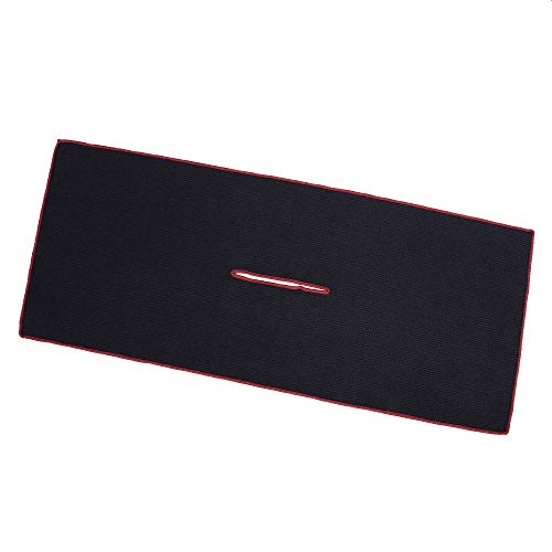 Mile High Life | Pro Tour Caddy Towel | 17" x 40" with 8" Center Slit | Premium Microfiber Waffle Texture - color: Black Red, size: 17" x 40"