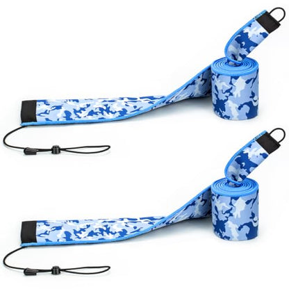 Neoprene Camo Fishing Rod Sleeves,Fishing Pole Sleeves,Fishing Rod Socks | UV Resistance,Puncture Resistant, Protect Casting, Spinning, Trolling Fishing Rods, Storage, tangled-free,75in,68in,60in - color: 2-Blue camo, size: 60"