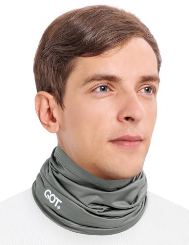 GOT Sports Cooling Neck Gaiter - UPF 50+ Fishing Face Mask for Men Women - Thermoregulation & UV Sun Protection - color: Gray