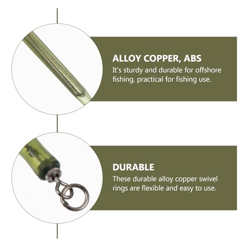 Toddmomy 10pcs Heavy-Duty Carp Fishing Rolling Swivels Portable Fishing Accessory Compact Connector for Various Methods Outdoor Tackle Small Flexible Links