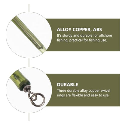 Toddmomy 10pcs Heavy-Duty Carp Fishing Rolling Swivels Portable Fishing Accessory Compact Connector for Various Methods Outdoor Tackle Small Flexible Links