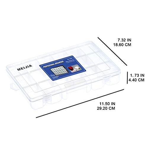 MEIJIA Outdoor Fishing Tackle Boxes, Plastic Box, Plastic Storage Organizer Box with Removable Dividers - Fishing Tackle Storage,Off-White - size: Mediuem