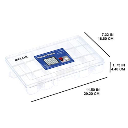 MEIJIA Outdoor Fishing Tackle Boxes, Plastic Box, Plastic Storage Organizer Box with Removable Dividers - Fishing Tackle Storage,Off-White - size: Mediuem