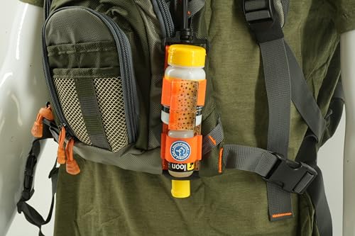 Loon Outdoors Aquel and Top Ride Dun Dry Fly Floatant with Kingfisher Combo Holder - color: Fall Run Brown Trout