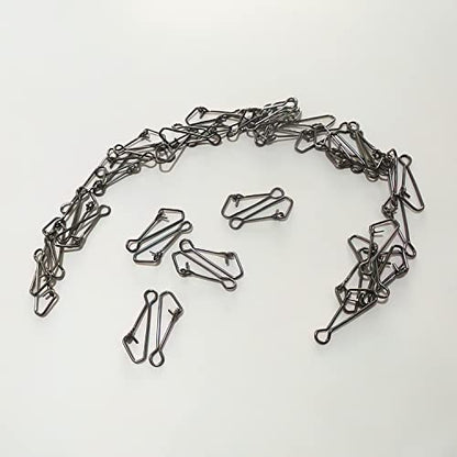 High-Strength Fishing Snaps Stainless Nice Snaps Fishing Clips Lure Hook Connector Quick Change Lock Saltwater Fishing Accessories - size: 0# (25lb) / 100PCS