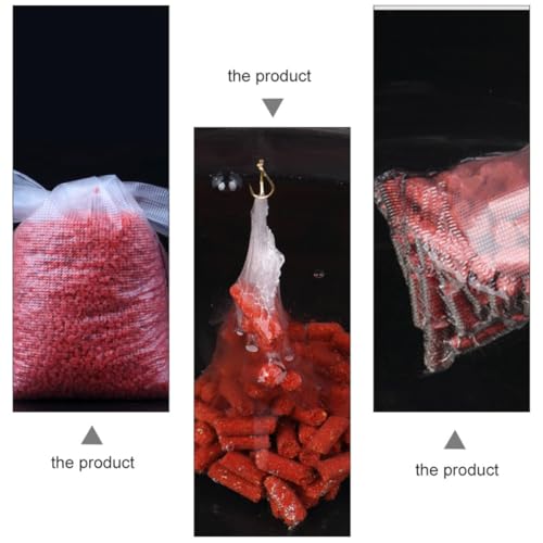 ARTIBETTER 50pcs Fishing Bait Bags Water Soluble Bait Holder 12x16cm Mesh Storage Container for Live and Fishing Accessories
