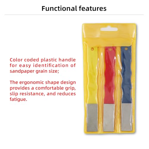 DMD Mini Diamond Sharpening File Set, 6PCS Portable Knife Sharpener Kit with Color-Coded Grits (#220/#400/#600) for Kitchen Knives, Garden Tools, Fishing Hooks & Outdoor Gear