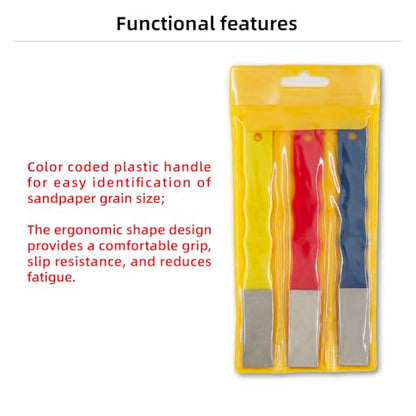DMD Mini Diamond Sharpening File Set, 6PCS Portable Knife Sharpener Kit with Color-Coded Grits (#220/#400/#600) for Kitchen Knives, Garden Tools, Fishing Hooks & Outdoor Gear