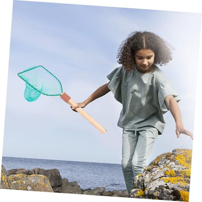 SUPVOX Wood Handle Fishing Net Landing Net 30cm Large Mesh Sturdy with Wooden Frame for Outdoor and Household Fishing