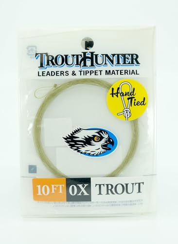 TroutHunter Trout Taper Nylon Fly Fishing Leader 10ft W/Perfection Loop - size: 2X