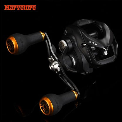 Non-Slip TPE Power Knob 1.1 inches (27 mm) Compatible for Shimano Stradic SLX, Daiwa Zillion Tatula Fuego, Spinning Baitcasting Reel (Black Gold) - color: Black Gold
