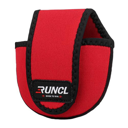 RUNCL Baitcasting Reel Bag – Protective Storage Pouch for Baitcasting Reels & Spinning Reels, Lightweight & Durable, Ideal for Freshwater & Saltwater Fishing Trips (Red & Black) - color: B-Red & Black