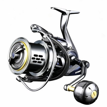 MF Surf Fishing Reel,10000 12000 Size,Long Cast Spinning Reel,56LB Drag Power, 4.6:1 Speed Ratio, Aluminum Spool+ CNC Machine Handle&Carbon Knob, Large Cpacity for Beach & Offshore Fishing