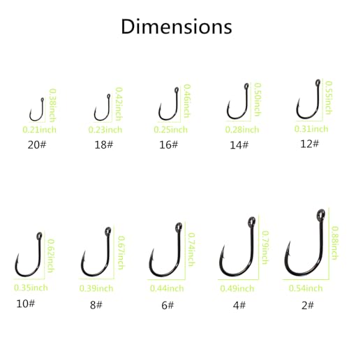 1000pcs 600pcs 300pcs Small Fish Hooks for Freshwater, 10 Specifications of Trout Fishing Hook Set - style: 300pcs