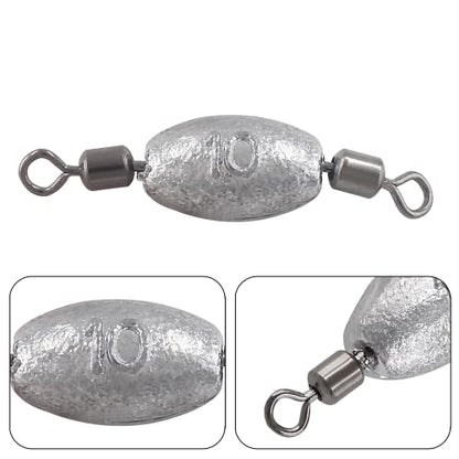 Hitefu Fish Weight Sinkers, Inline Weights Lead Fishing Weights Trolling Sinkers, Egg Sinkers for Bottom Fishing (3/8, 1/2, 3/4oz) - size: 3/8oz (Pack of 2)
