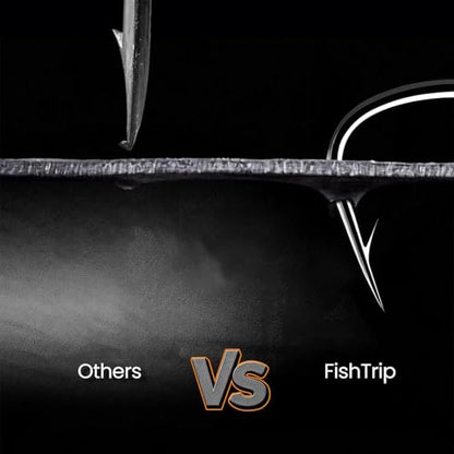 FishTrip 30-Degree Jig Hooks, 50/100pcs EWG Worms Hooks for Bass Fishing | Wide Gap High Carbon Steel, Needle Hook Point, Swimbait Jig Maker Keeper Weedless Hook for Soft Plastic Lures Baits 1/0-6/0 - size: 6/0_100pcs