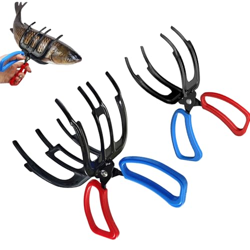 3 Claw Fish Gripper, 2026 Upgraded Metal Fishing Pliers Gripper, Multifuctional Fish Grippers for Fishing, Fish Grabber Tool for Most Freshwater Fish and Crab - size: 2+3 claw