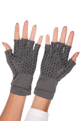Coolibar Fingerless UV Sun Gloves - UPF 50+ Sun Protection - Ouray - color: Charcoal, size: Medium