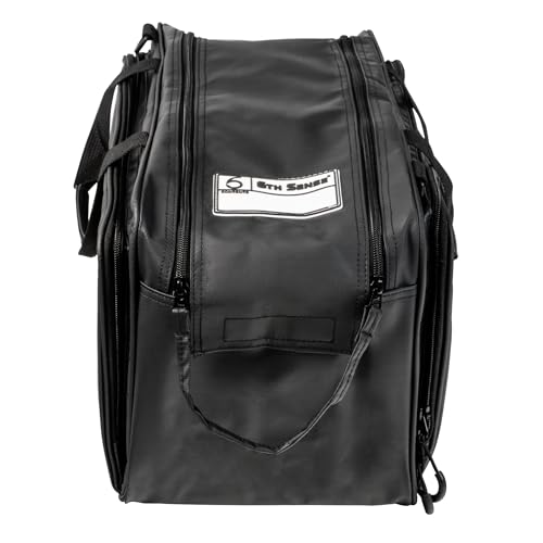 6th Sense – Travel Bait Bag – Large Fishing Tackle Bag with Spacious Main Compartment, Dual Zippered Side Pockets, Water-Resistant Build, and Shoulder Strap (Black) - color: Black