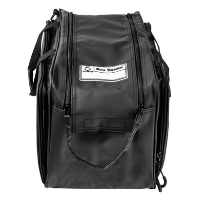 6th Sense – Travel Bait Bag – Large Fishing Tackle Bag with Spacious Main Compartment, Dual Zippered Side Pockets, Water-Resistant Build, and Shoulder Strap (Black) - color: Black