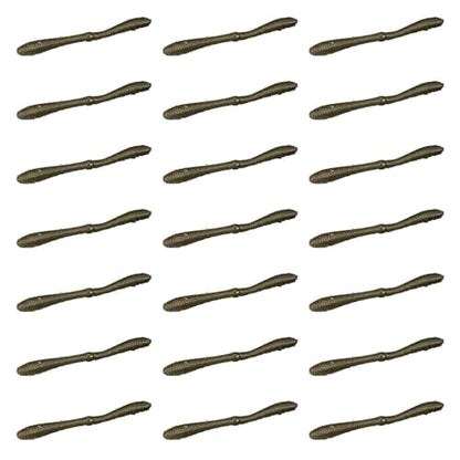 Lunker City Fishing 5" Spanky Worm 3 Pack Bundle Soft Plastic Bass Lure Wacky Rig Salted Jigging Stick Bait, 21 Total Lures, Made in The USA - color: 24 Green Pumpkin