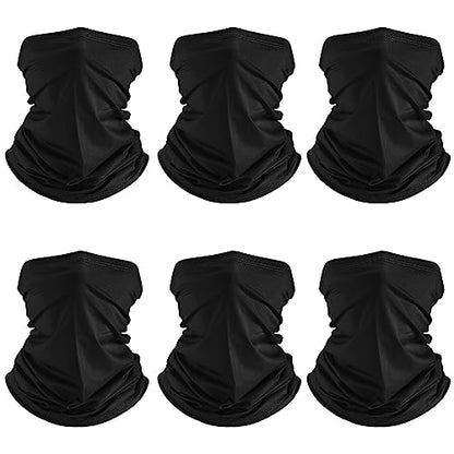Geyoga Summer UV Protection Cooling Neck Gaiter | Sunscreen Breathable Face Scarf Bandana Mask Neck Gaiter for Outdoor Fishing Hiking Camping - color: Black