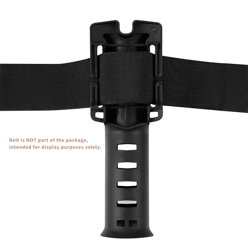 Belt Fishing Rod Holders, 2 Pack Portable Waist Belt Fishing Rod Holder, Adjustable Pole inserter Fishing Rod Accessories for Surf Kayak Outdoor Fishing (Black)