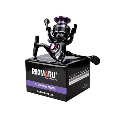 Rikimaru VT Spinning Reels, Carbon Fiber 30LBs Max Drag, 9+1 Shielded BB, Freshwater Spinning Fishing Reel, 5.1:1/6.2:1, 2000, 3000, 4000, 5000，6000, 7000 Series - size: VT-6000