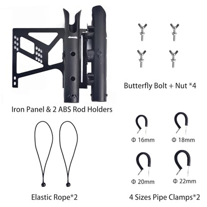 Aventik Bike Fishing Rod Holder for Bike Hold 2 Rods Easy to Mount Secure Stable Fishing Pole Holders