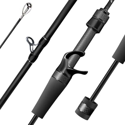 SEASIR Riveria Ultralight Fishing Rod, BFS,Carbon Fiber | Spinning Baitcasting Rod,10 Piece Casting Rod for Freshwater Bass Trout, Fuji O Ring Guide, EVA Handle, Fast - color: Baitcasting, size: RiveriaC562-UL-F