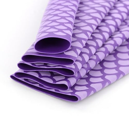 Fishing Rod Handle Wrap(Dia: 25/32", 20mm), Fish Scale Pattern Heat Shrink Wrap Grip Tape, Non-Slip, Insulated Abrasion Sleeve Shrink Tube for Fishing Rod Grip, Rod Shrink Tube, 39" (Purple) - color: Purple, size: Diamter:20mm"(25/32 inch)