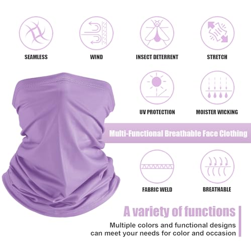 Geyoga Summer UV Protection Cooling Neck Gaiter | Sunscreen Breathable Face Scarf Bandana Mask Neck Gaiter for Outdoor Fishing Hiking Camping - color: Cute Colors