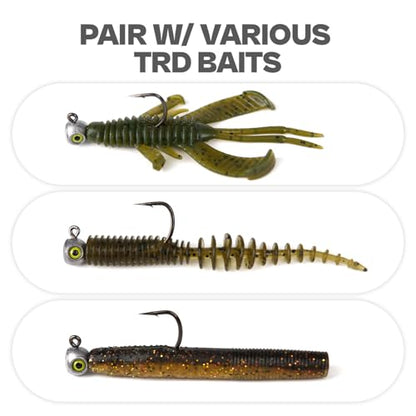 15-Pack Fish Eye Ned Rig Jig Heads with Welded Wire Bait Keeper – 1/16 3/32 1/8 3/16 1/4oz with 2/0 3/0 Hooks, Chartreuse Eyes, Secure Finesse TRD Hookup for Bass Fishing - size: 1/16oz - 15Pack