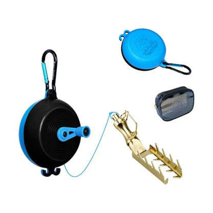 Lures Device Hard Baits Equipment with 30M Line Fishing Retrievers Savers Accessories Hard Equipment with Line - color: blue black