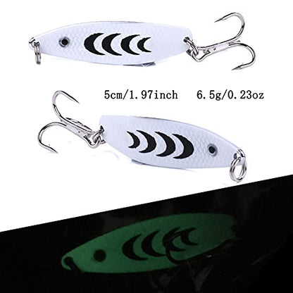 Fishing Jigs Saltwater Fishing Lures with Assist Hook Treble Hook, Jigging Lures Slow Vertical Jigs, Fishing Jigs Saltwater for Bass Tuna Salmon Sailfish Trout Grouper Snapper, 5pcs with Box - color: B:1.97in/0.23oz/5pcs