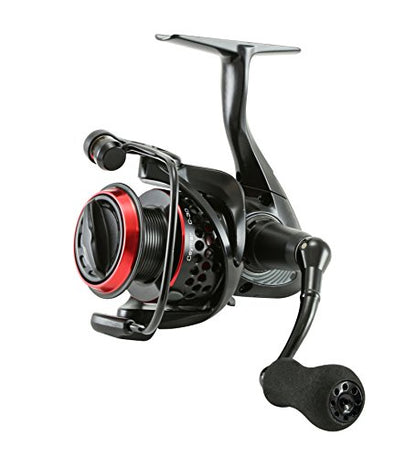 Okuma Ceymar Graphite Lightweight All Purpose 8BB Spinning Reel - color: Black/Red, size: C-10, 110yd-4LB