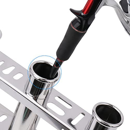 Fishing Rod Holder for Boat, Vertical Wall Mounted Fishing Rod Rack, Stainless Steel Rod Holder for Marine Boat,Fishing Boat, Truck (4 Tubes Upgrade) - color: 4 Tubes Upgrade