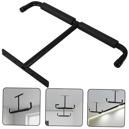 SOLUSTRE Garage Ceiling Storage Rack T-shaped Ceiling Hanging Rack Double Sided Hooks for Fishing Rods Bicycles Tools
