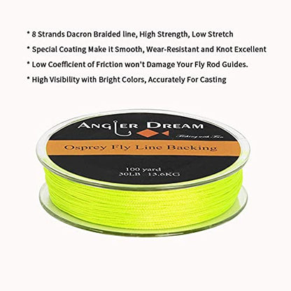 AnglerDream WF Fly Fishing Line Kit 1 2 3 4 5 6 7 8 9WT Fly Fishing Line Leader Braided Backing Fish Line - color: Orange, size: WF 9F Fly Line Combo