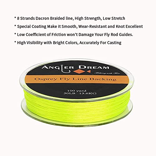 AnglerDream WF Fly Fishing Line Kit 1 2 3 4 5 6 7 8 9WT Fly Fishing Line Leader Braided Backing Fish Line - color: Orange, size: WF 8F Fly Line Combo