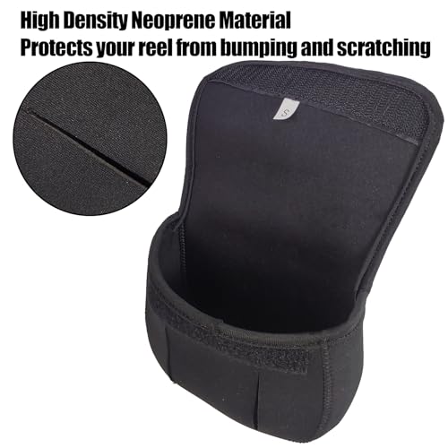Aventik Fishing Spinning Reel Cover Pouch, Fishing Reel Protective Case, Compatible with 3000-7000 Series Spinning Reels Storage, 3 Sizes Choices (1 PACK, M(3000-6000)) - style: 1pack-m(3000-6000)