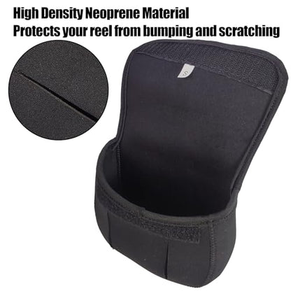 Aventik Fishing Spinning Reel Cover Pouch, Fishing Reel Protective Case, Compatible with 3000-7000 Series Spinning Reels Storage, 3 Sizes Choices (1 PACK, S(UP to 3000)) - style: 1pack-s(up to 3000)
