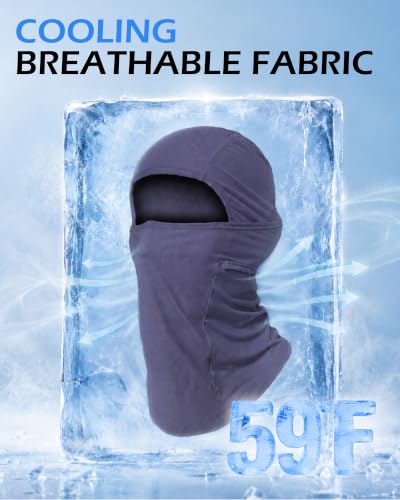 Zylioo XXL Balaclava Mask for Big Heads, Breathable Sun Hood | Roomier 2XL Fit-Cooling mesh fabric helps release heat while giving full head and neck coverage for rides and trails. - color: Navy Blue