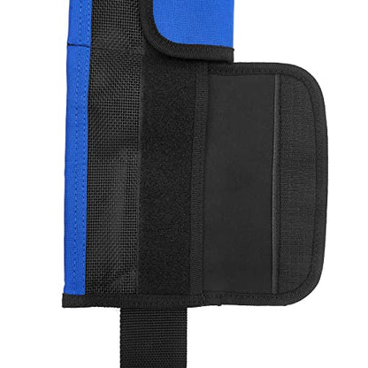 4 Neoprene Pocket Scuba Weight Belt，Spear Fishing Nylon-fit for Waist 32" to 52" - Quick-Release Buckle - color: Blue