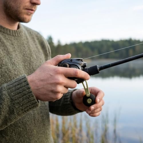 Power Handle Baitcasting, Baitcasting Handle Replacement for Baitcasting Fishing Reel, Fishing Reel Handle Replacement Baitcaster, Metal Knob Grip Replacement for Outdoors - color: Rose